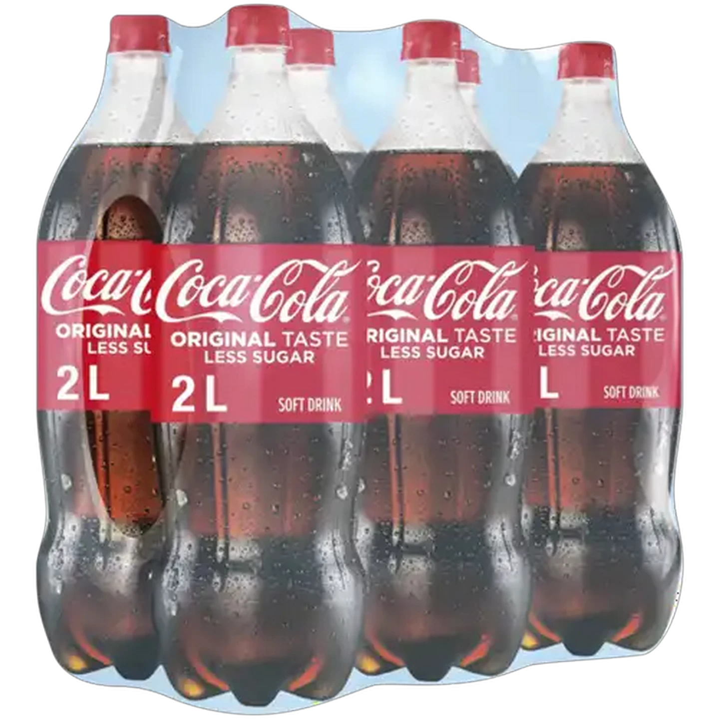 Image of Coca-Cola Original Taste Less Sugar Soft Drink 6 x 2L