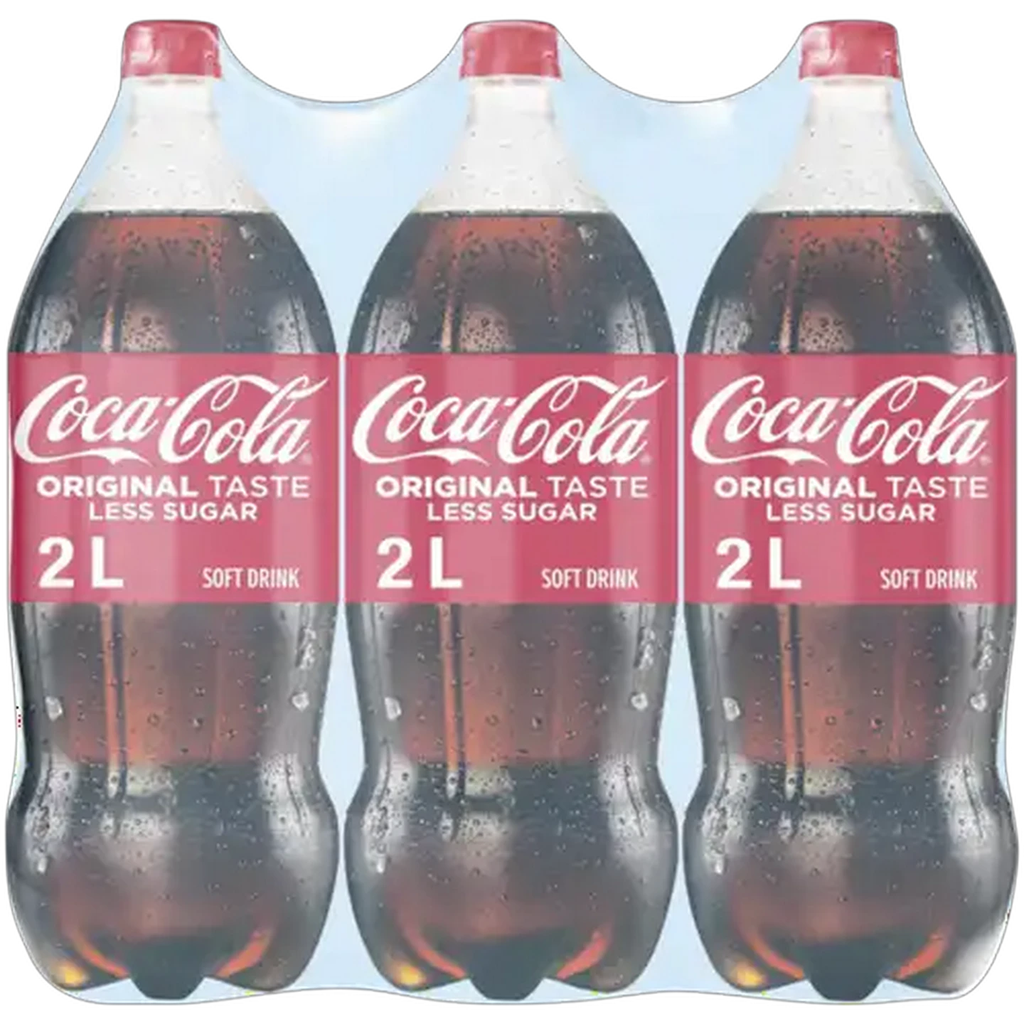 Image of Coca-Cola Original Taste Less Sugar Soft Drink 6 x 2L