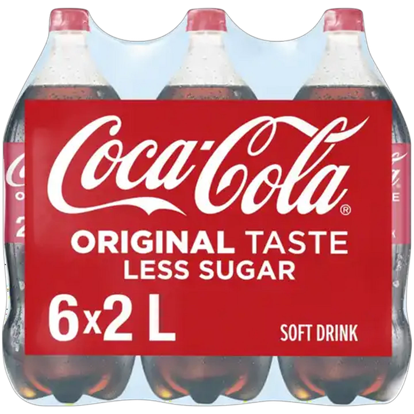 Image of Coca-Cola Original Taste Less Sugar Soft Drink 6 x 2L