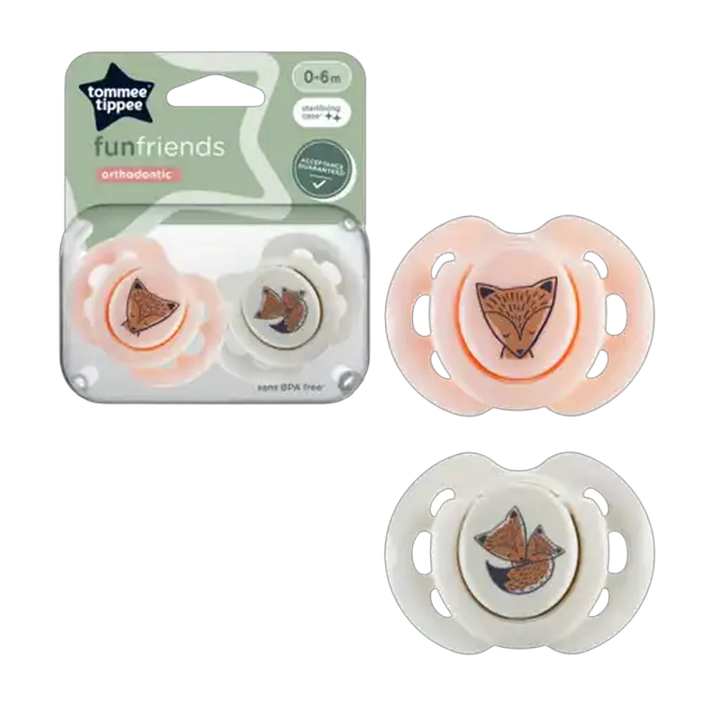 Image of Tommee Tippee Fun Style Soother 0-6 Months 2-Pack