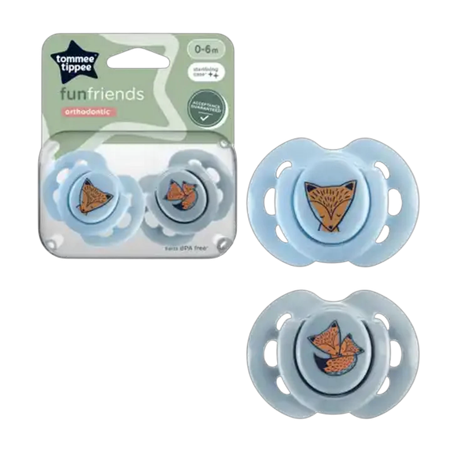 Image of Tommee Tippee Fun Style Soother 0-6 Months 2-Pack