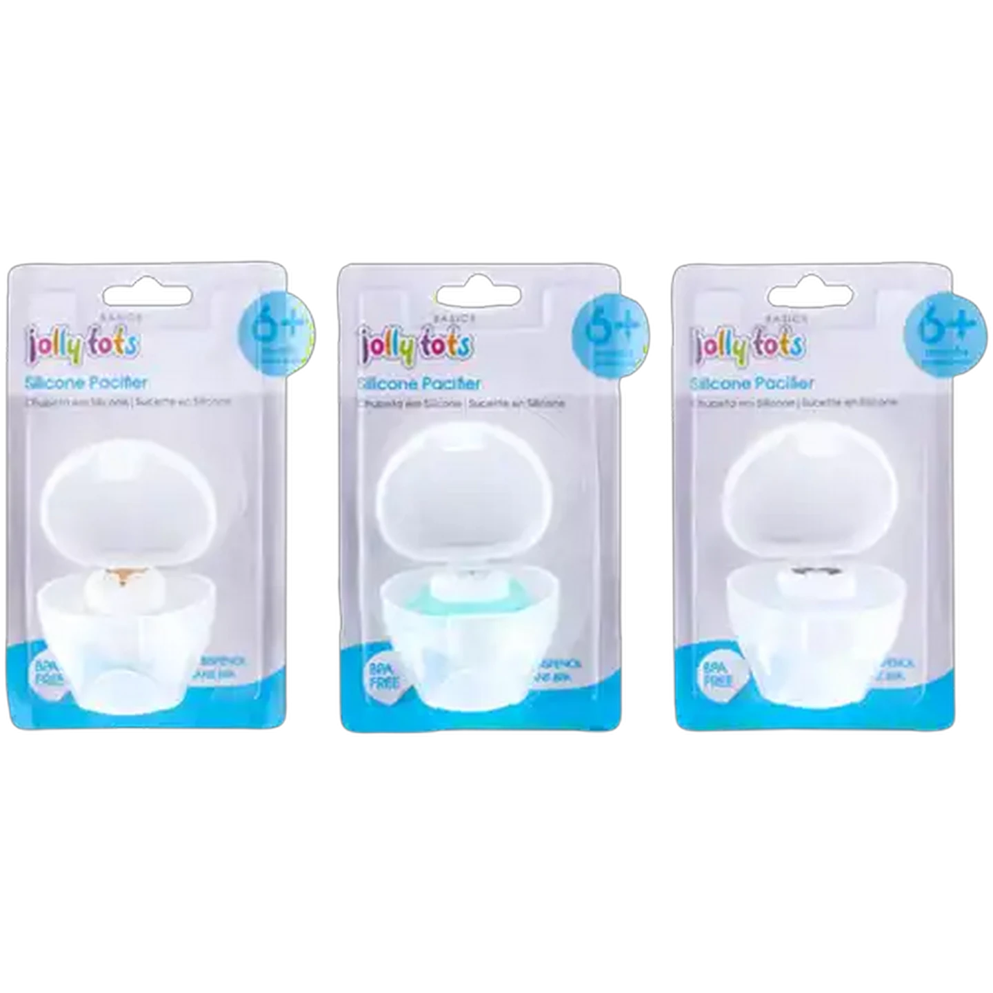 Image of Jolly Tots Basics Silicone Pacifier 1s (Print May Vary)