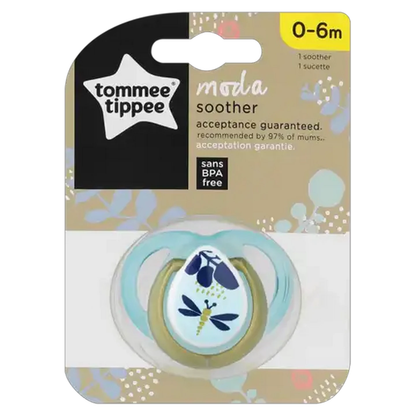Image of Tommee Tippee Boy Moda Soother 0-6 Months