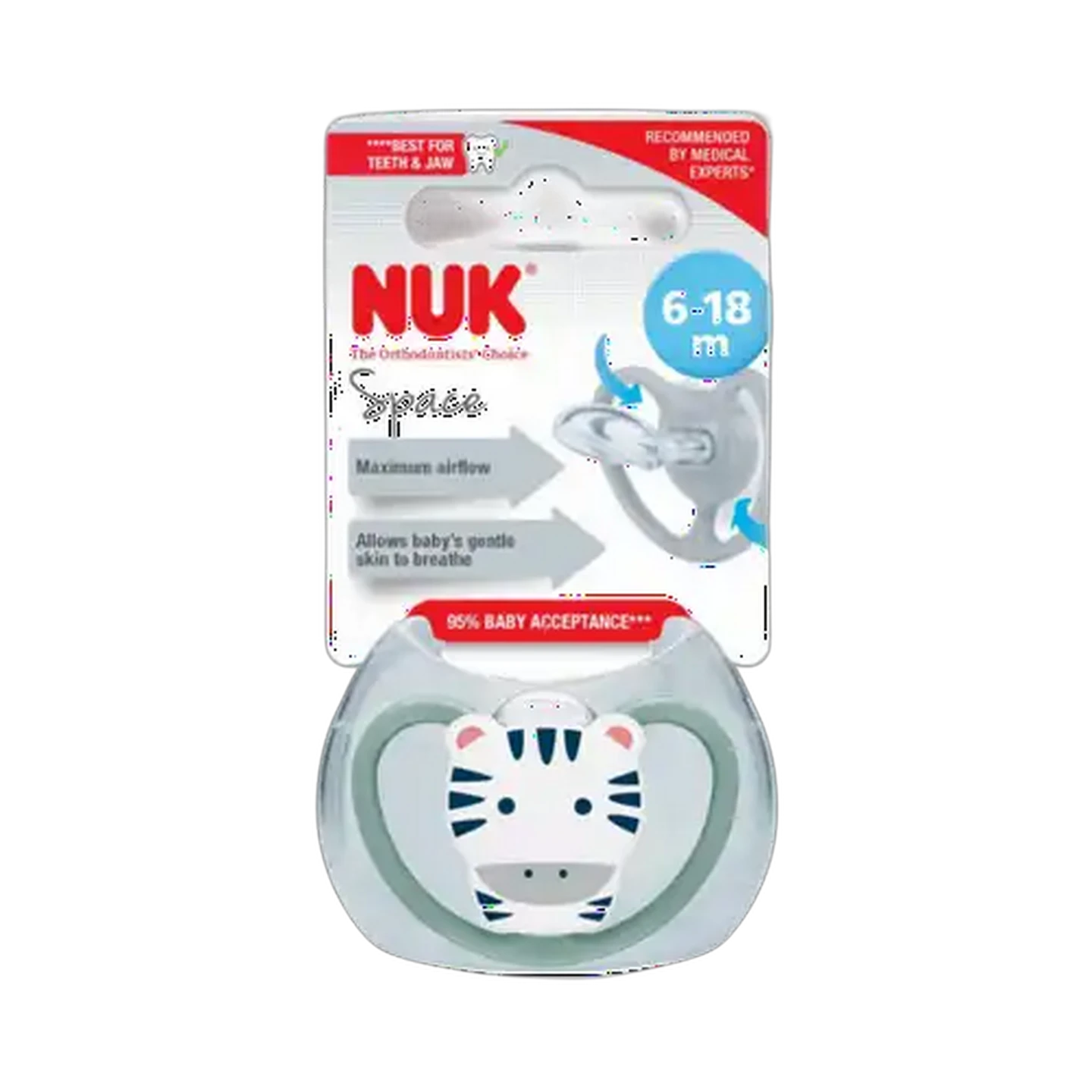 Image of NUK Space Boy Baby Soother 6-18 Months