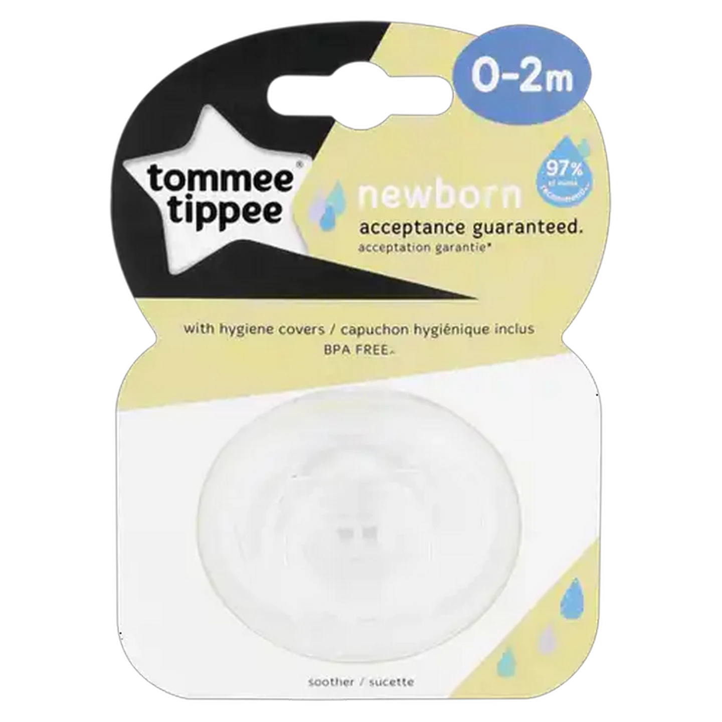 Image of Tommee Tippee New-born Soother 0-2 Months