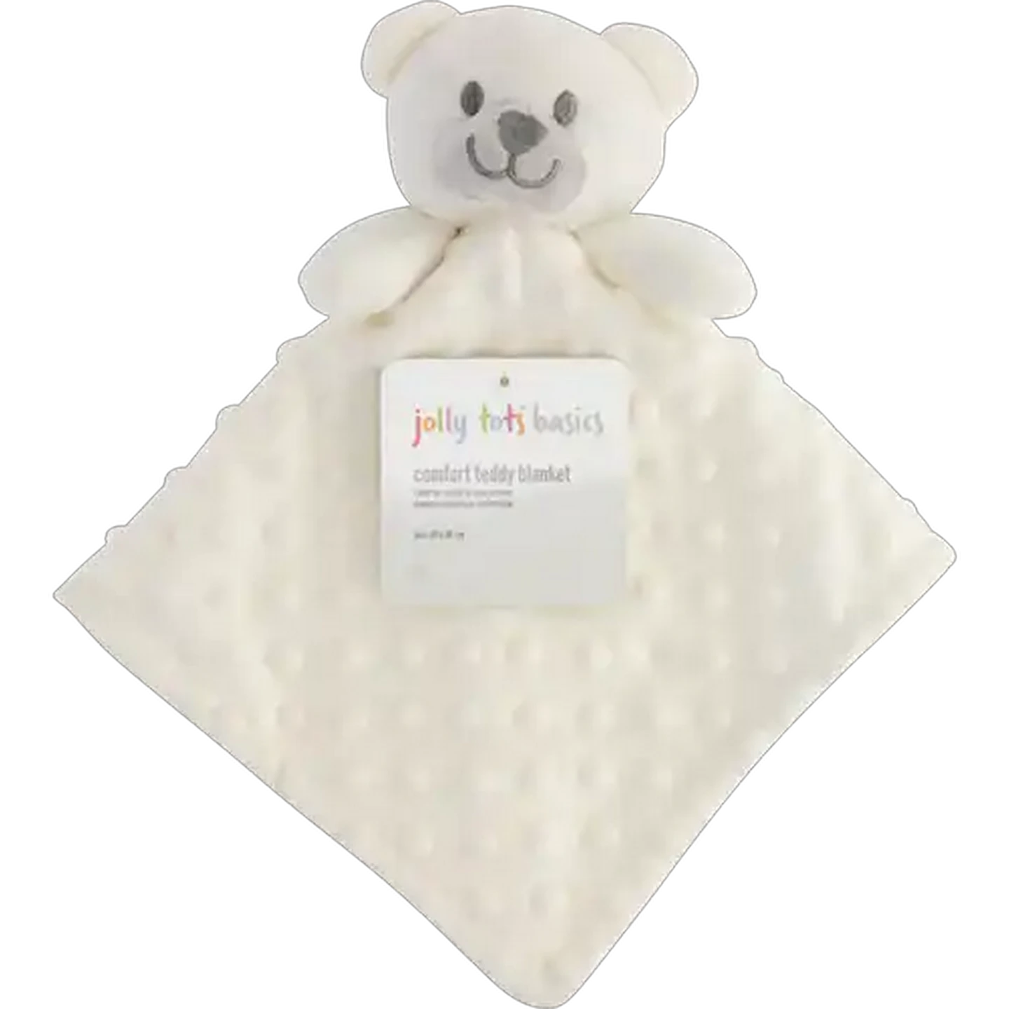 Image of Jolly Tots White Teddy Comfort Blanket