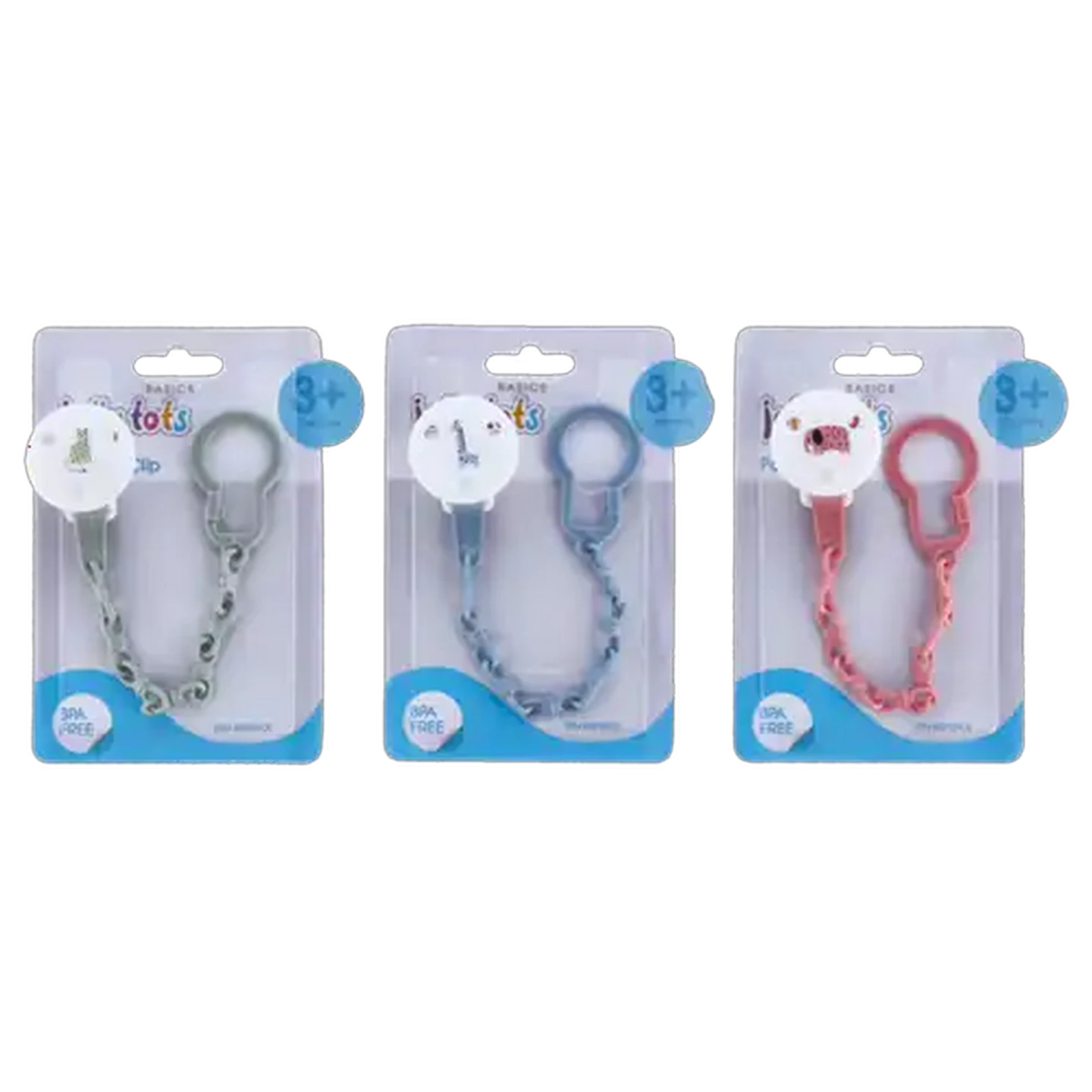 Image of Jolly Tots Pacifier Clip 3 Months+ (Colour May Vary)