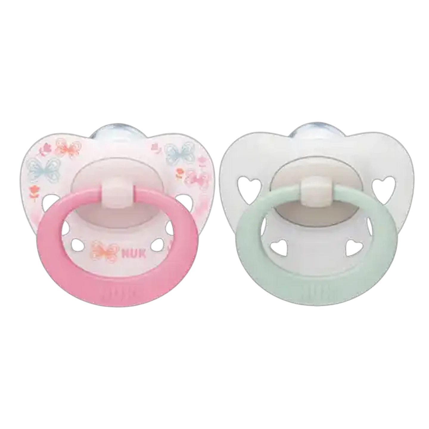 Image of Nuk Signature Pink Soother 2-Pack 0-6 Months