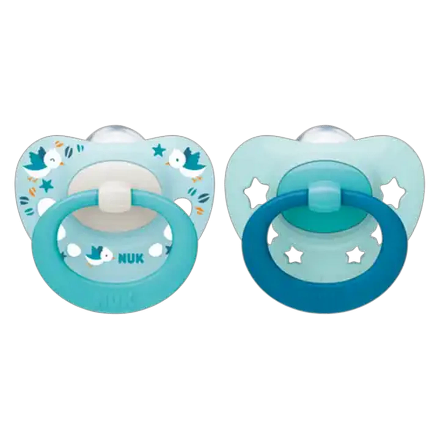 Image of Nuk Signature Blue Soother 2-Pack 0-6 Months