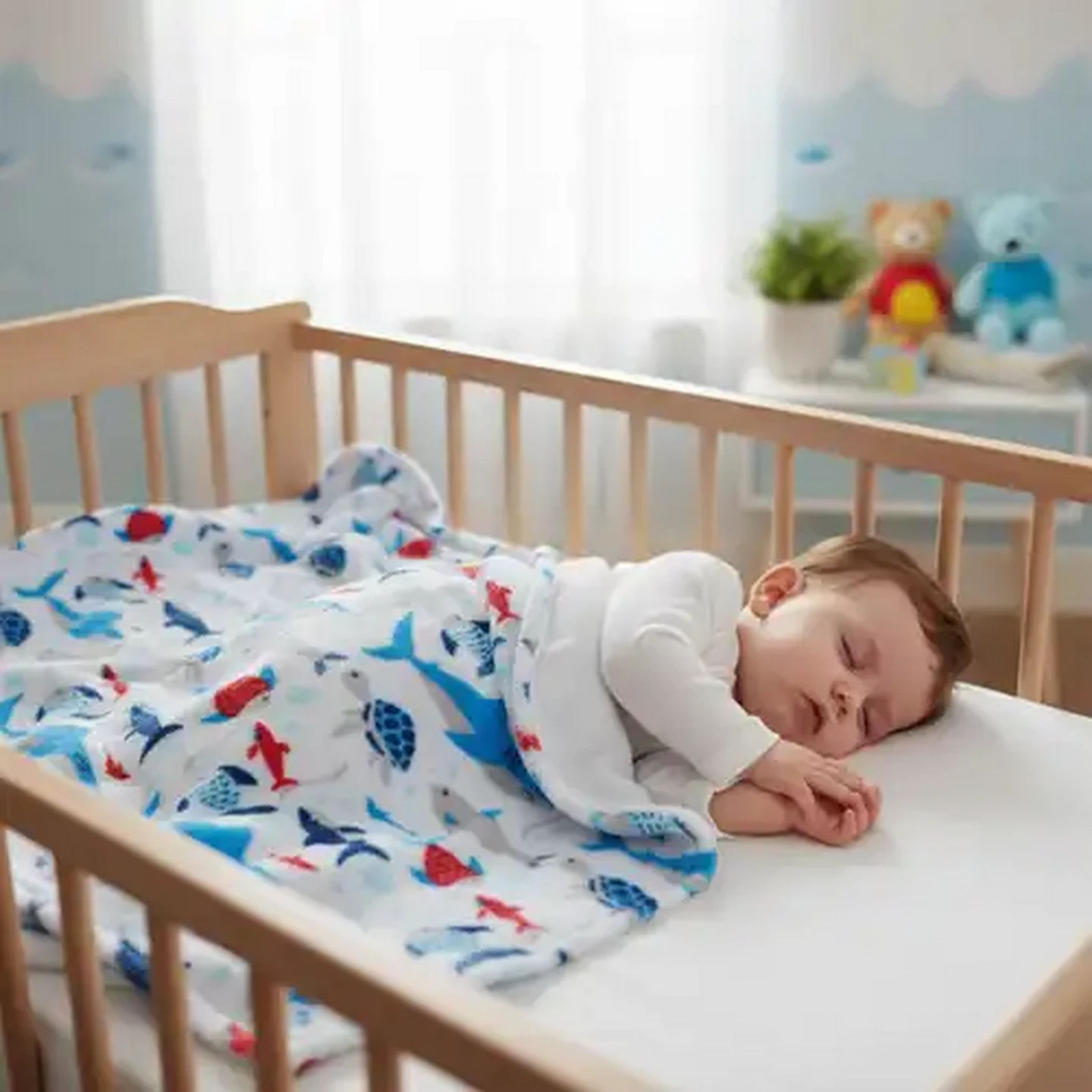 Image of Jolly Tots Coral Summer Fun Blanket 75 x 100cm