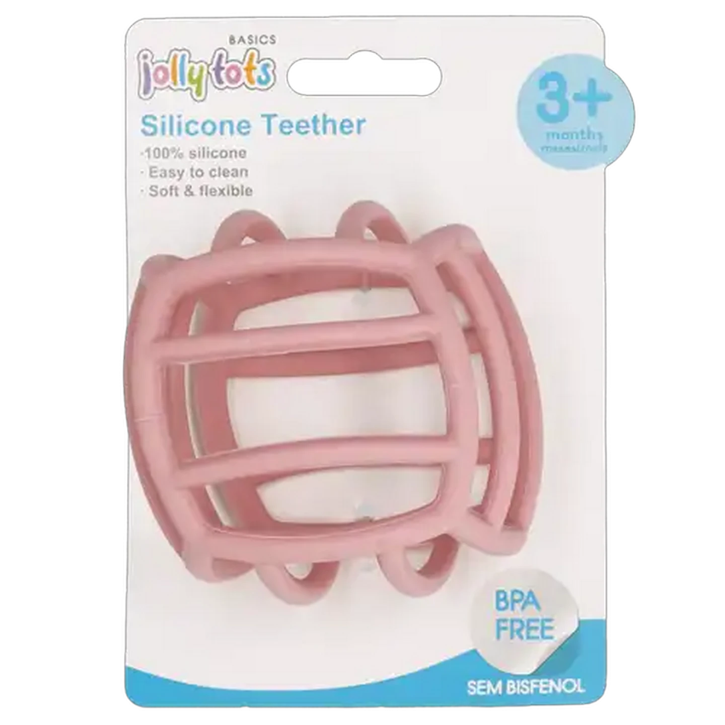 Image of Jolly Tots Silicone Grip Teether Ball 3 Months +
