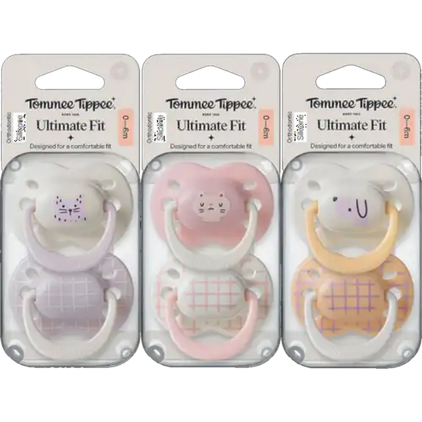 Image of Tommee Tippee Ultra Soother 6 Months + Girl 2-Pack (Design May Vary)