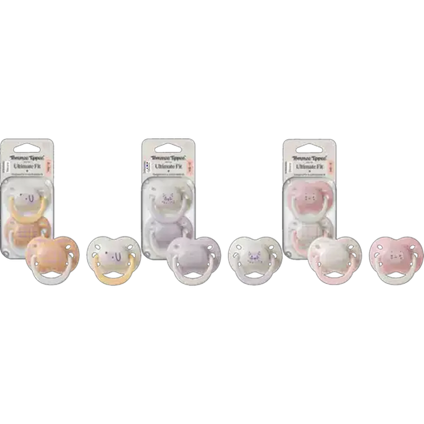 Image of Tommee Tippee Ultra Soother 6 Months + Girl 2-Pack (Design May Vary)