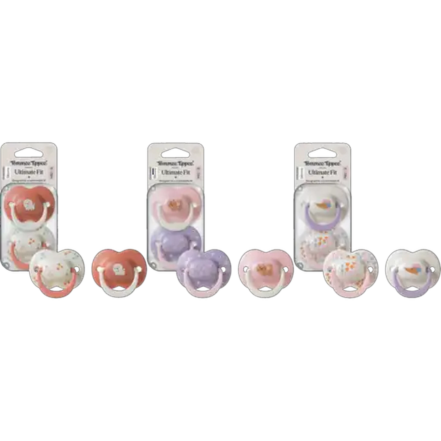 Image of Tommee Tippee Ultra Soother 6-18 Months + Girl 2-Pack (Design May Vary)