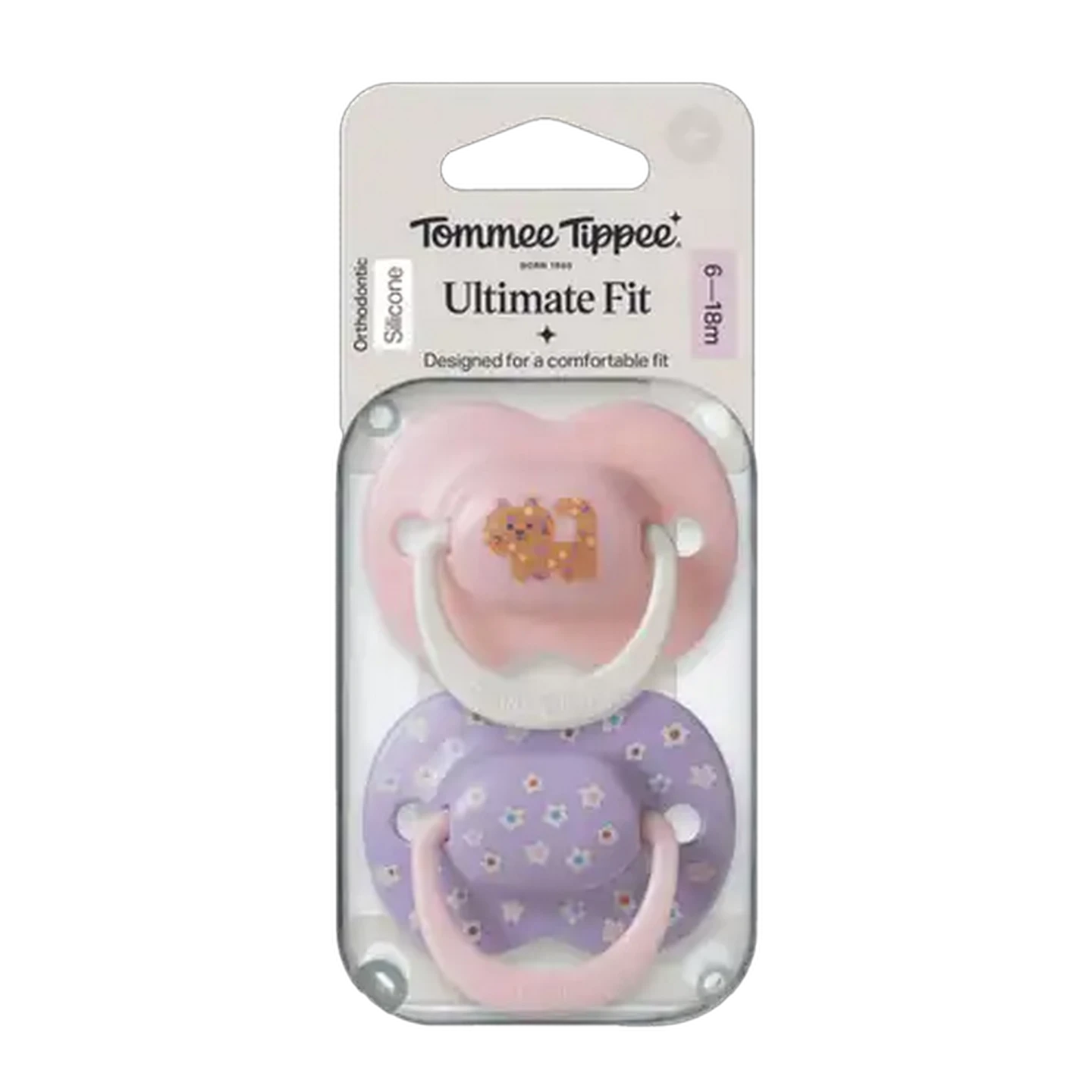 Image of Tommee Tippee Ultra Soother 6-18 Months + Girl 2-Pack (Design May Vary)