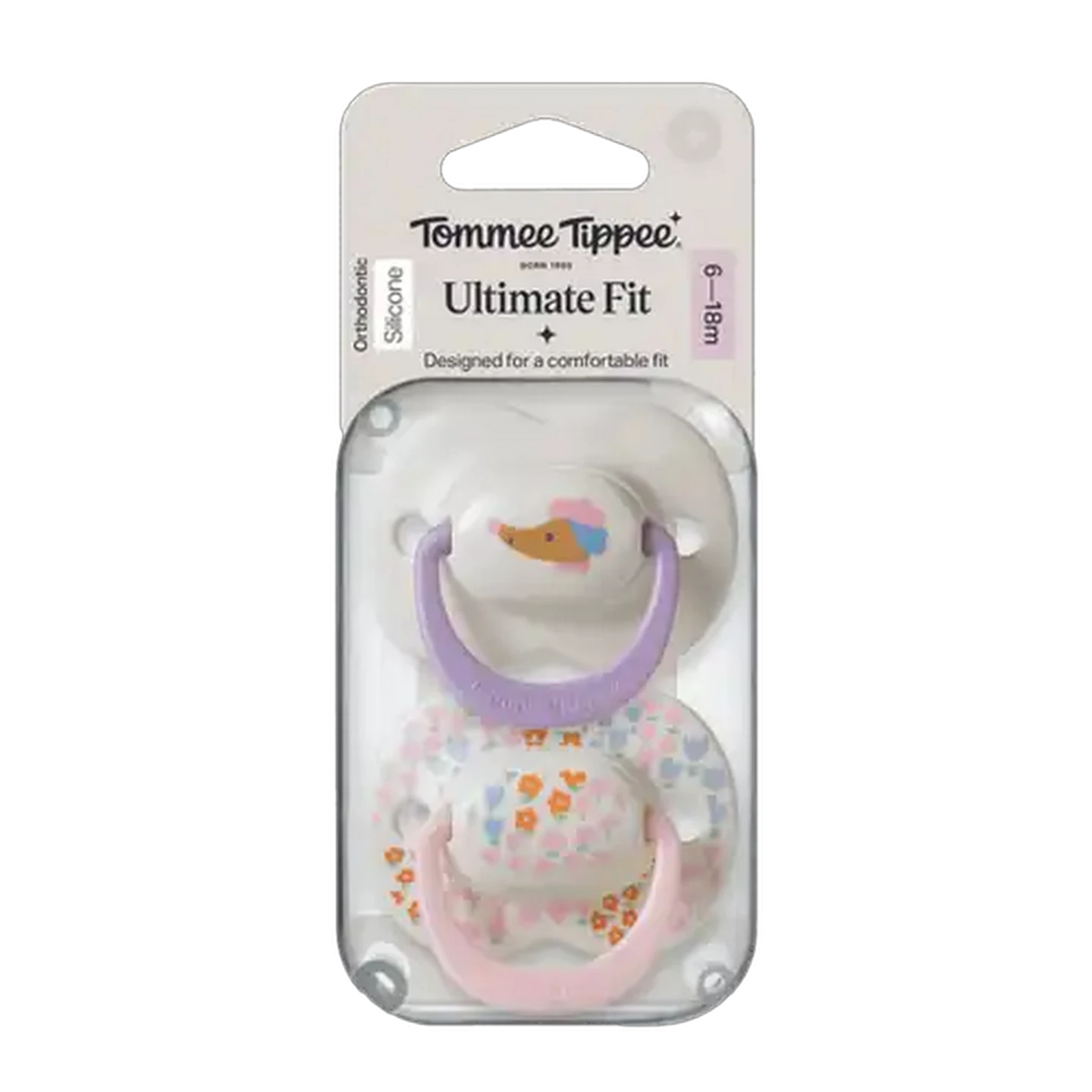 Image of Tommee Tippee Ultra Soother 6-18 Months + Girl 2-Pack (Design May Vary)