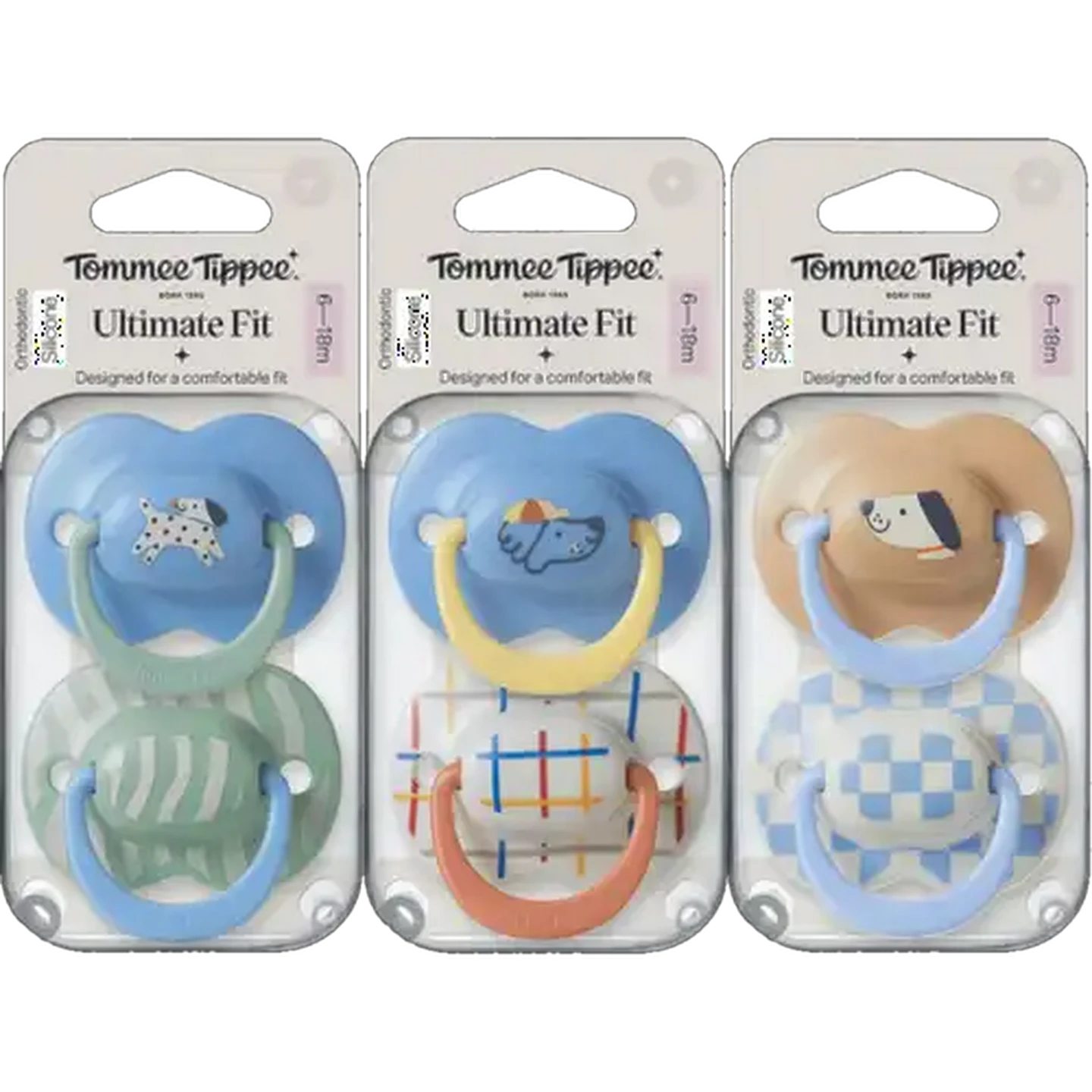 Image of Tommee Tippee Ultra Soother 6 - 18 Months Boy 2-Pack (Design May Vary)