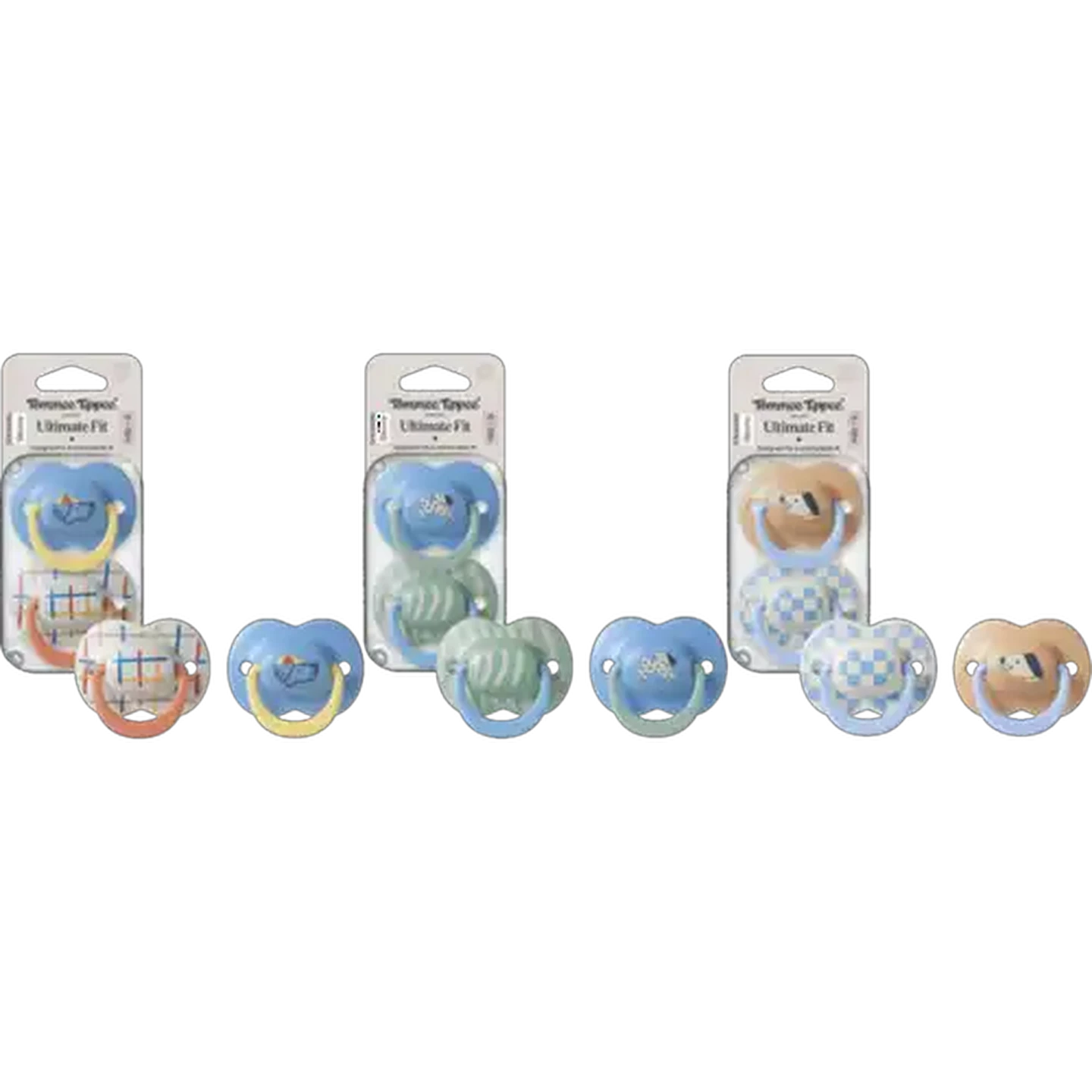 Image of Tommee Tippee Ultra Soother 6 - 18 Months Boy 2-Pack (Design May Vary)