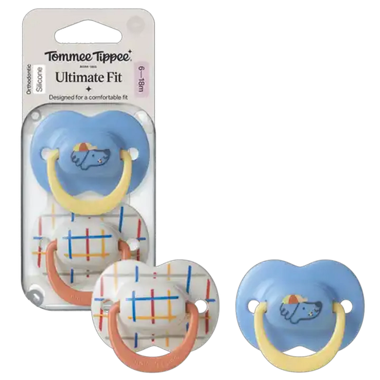 Image of Tommee Tippee Ultra Soother 6 - 18 Months Boy 2-Pack (Design May Vary)