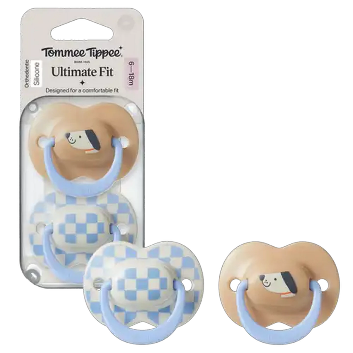 Image of Tommee Tippee Ultra Soother 6 - 18 Months Boy 2-Pack (Design May Vary)