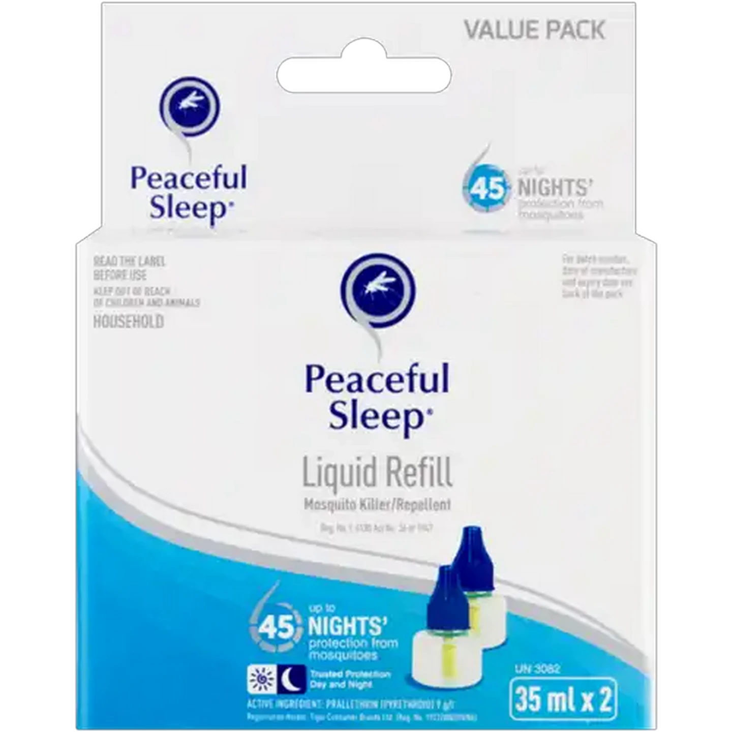 Image of Peaceful Sleep Mosquito Repellent Liquid Refill 2 x 35ml