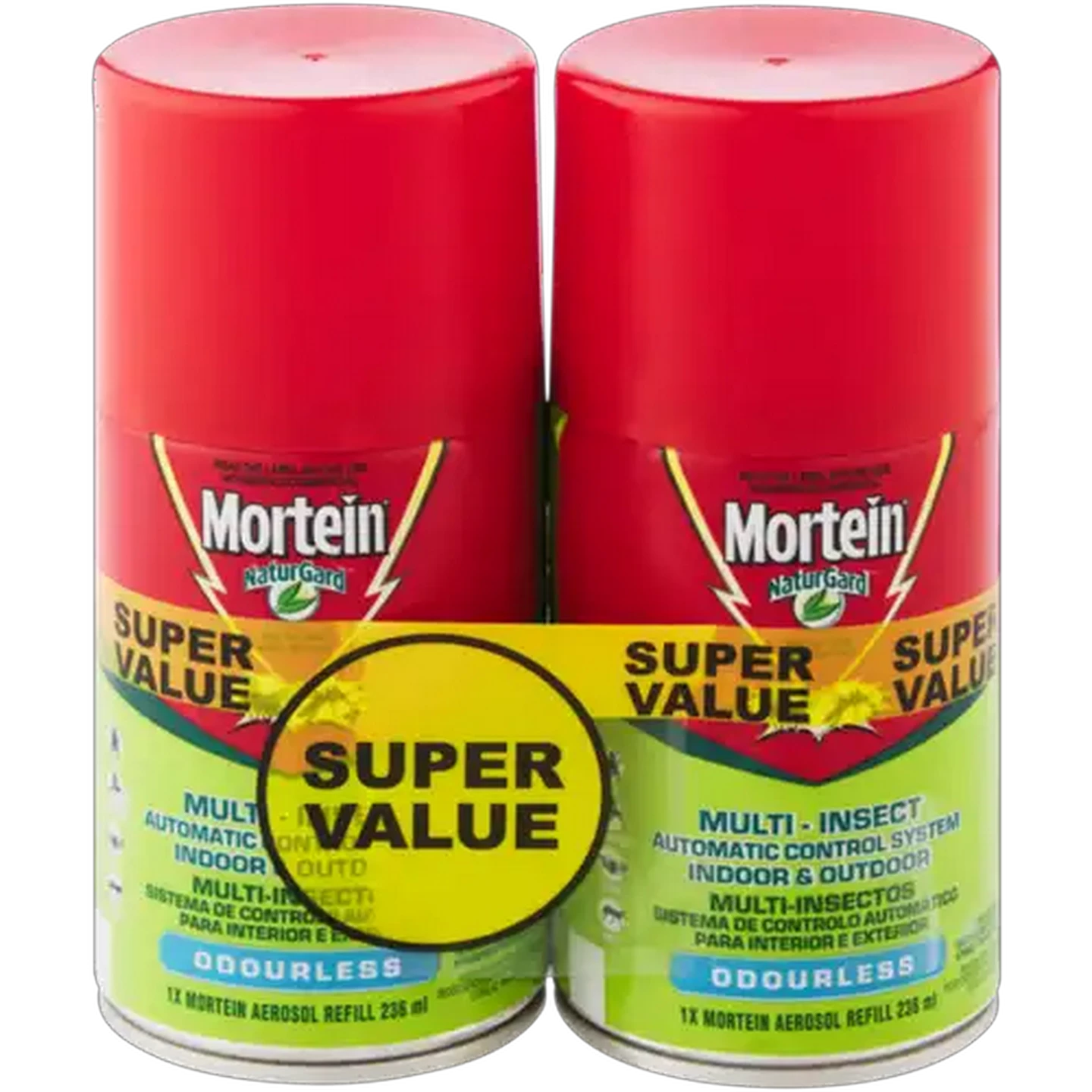 Image of Mortein NaturGard Odourless Multi-Insect Automatic Control System Refill 2 x 236ml