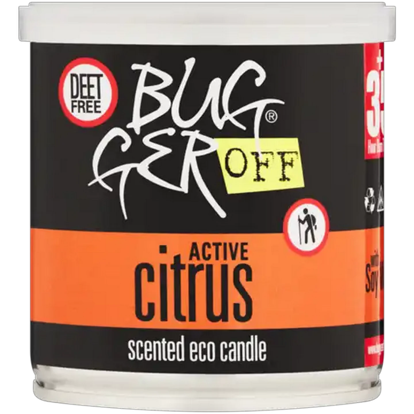 Image of BuggerOff Active Citrus Scented Eco Candle 250g