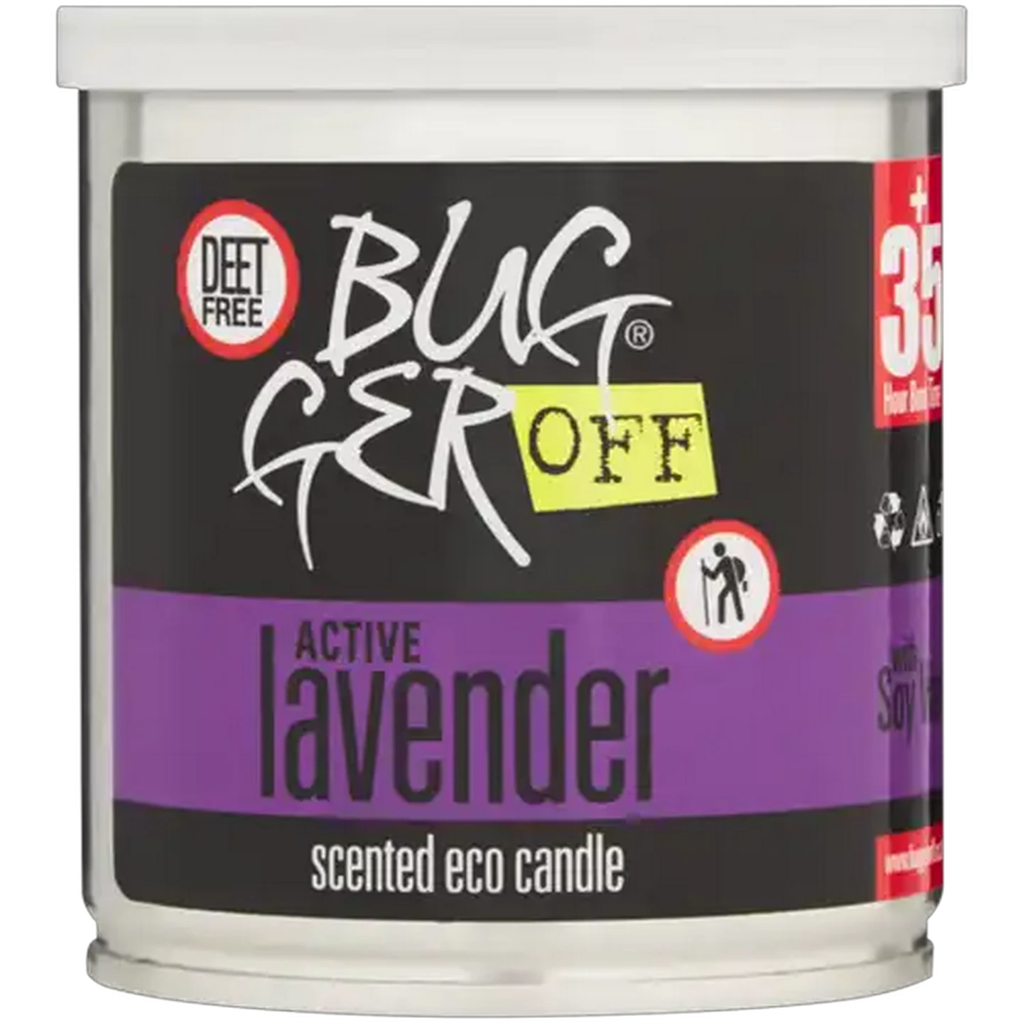 Image of BuggerOff Active Lavender Scented Eco Candle 250g