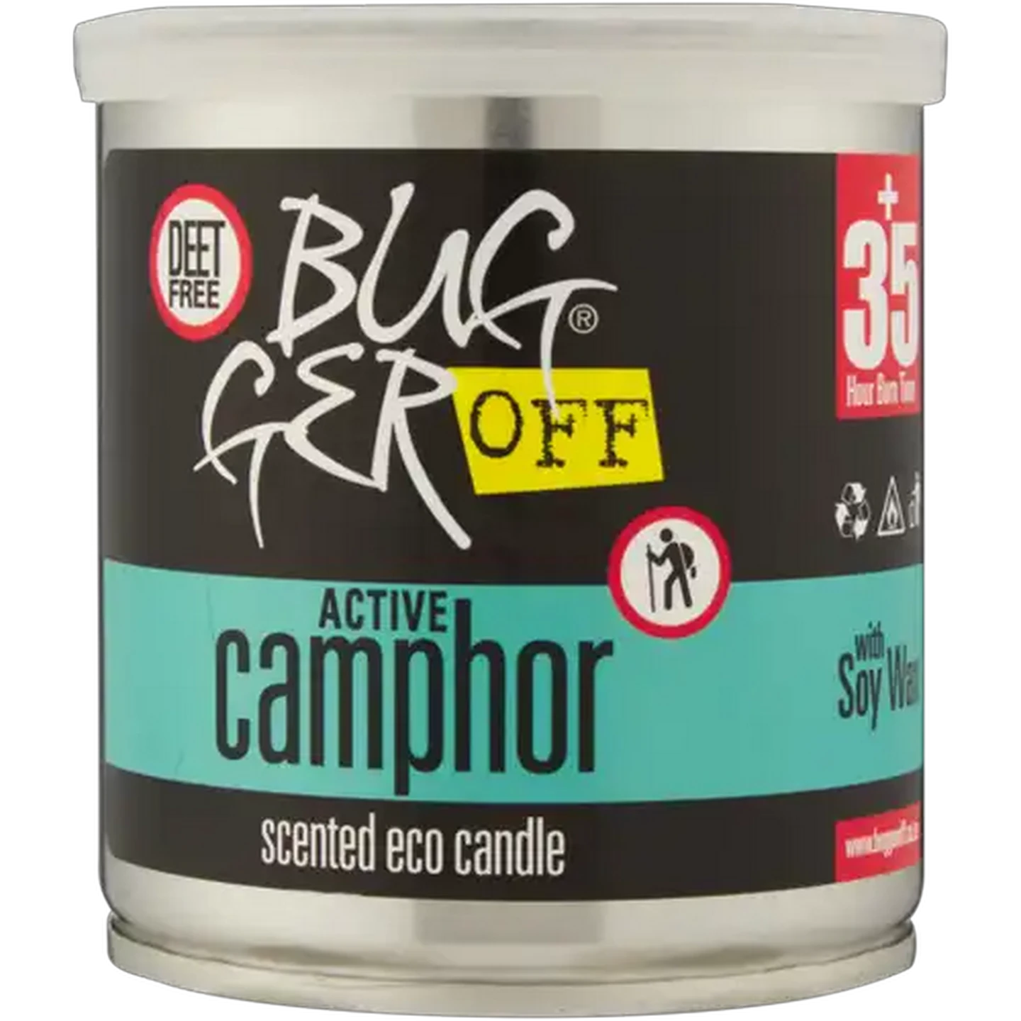 Image of BuggerOff Active Camphor Scented Eco Candle 250g