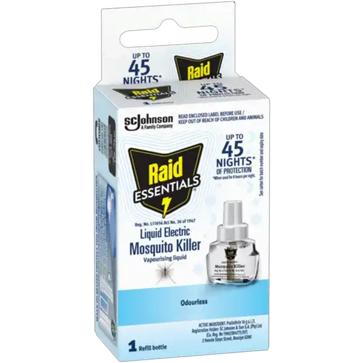 Image of Raid Essentials Odourless Liquid Electric Mosquito Killer Refill