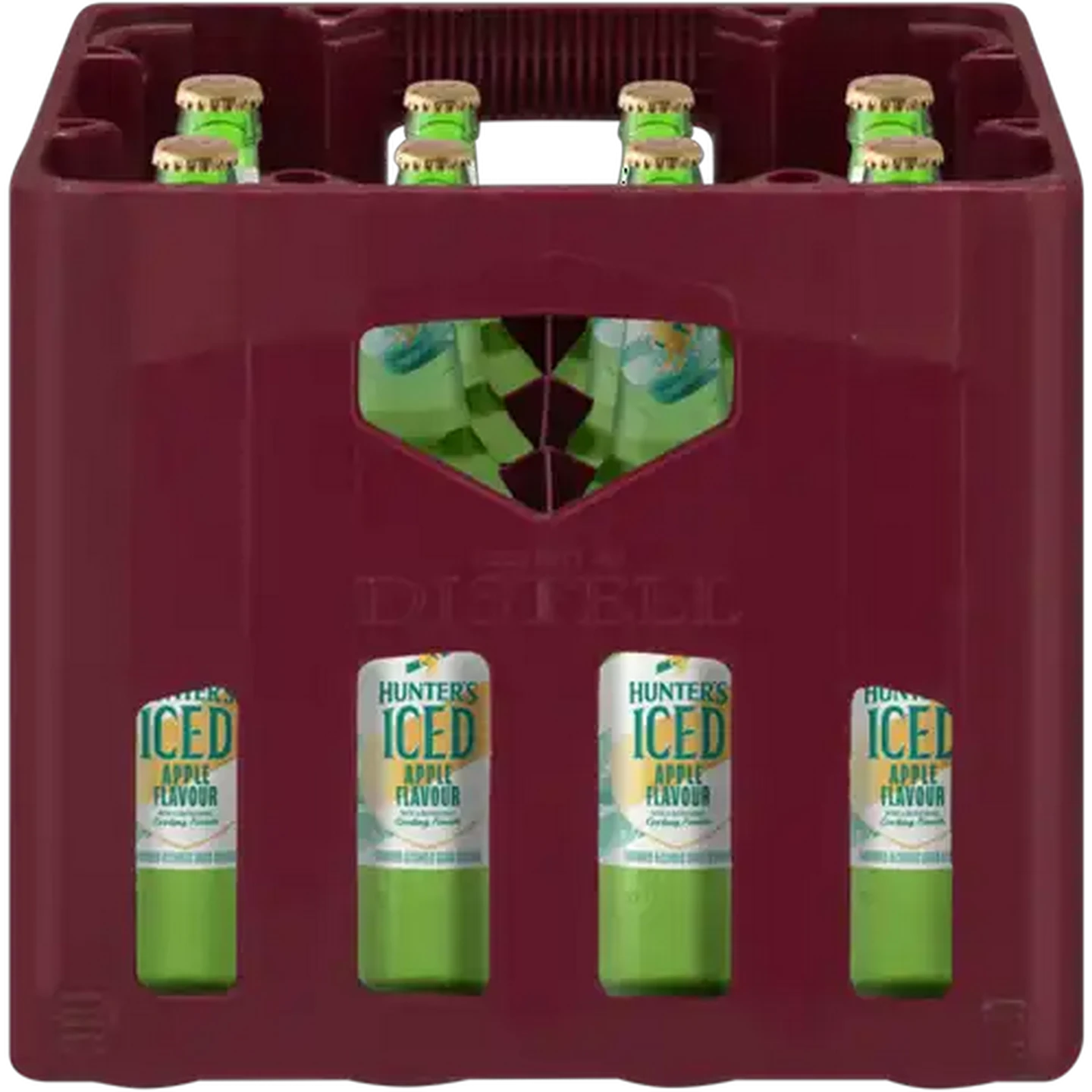 Image of Hunter's Iced Apple Flavoured Alcoholic Grain Beverage Bottles 12 x 660ml