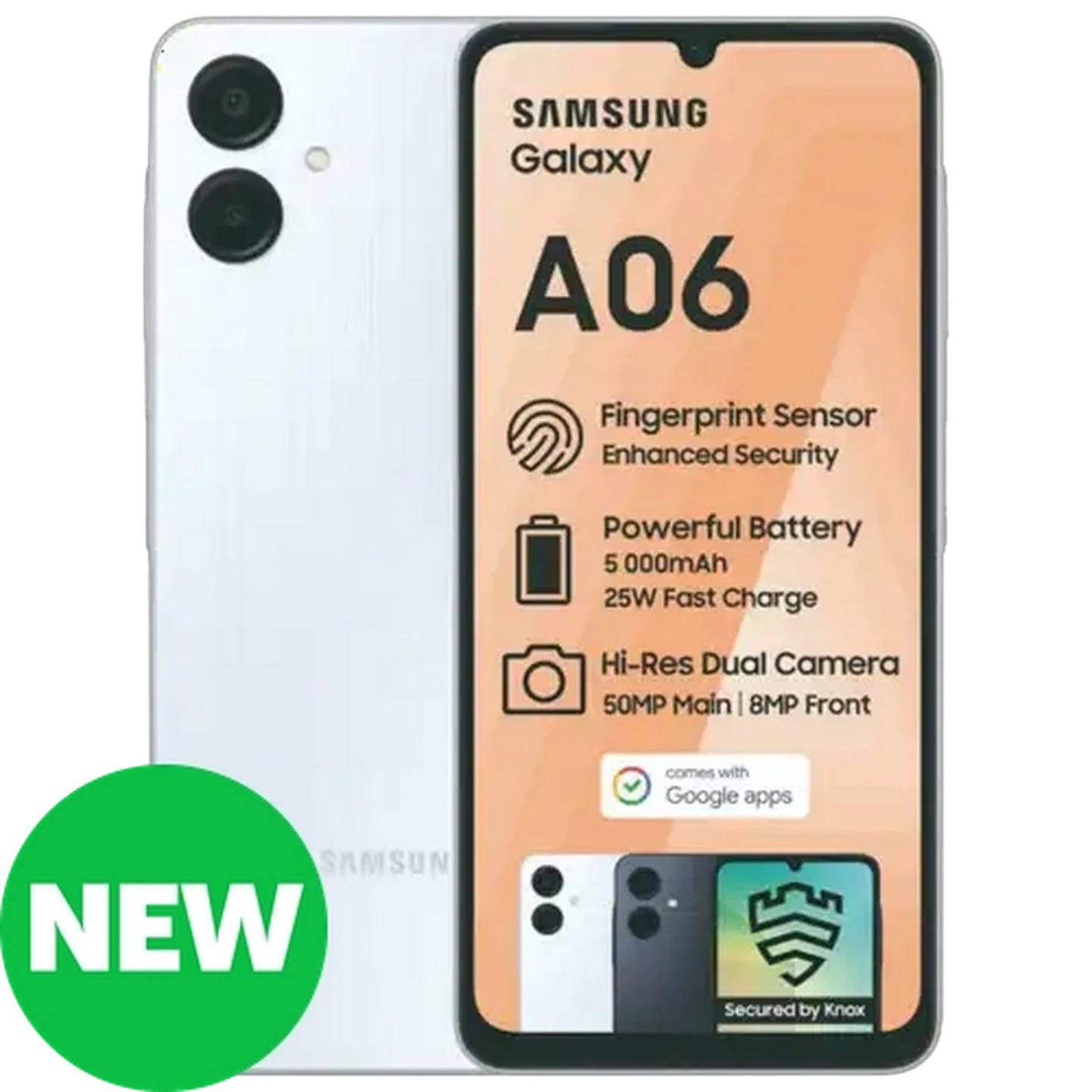Image of Samsung Galaxy A06 Light Blue Dual-Sim Mobile Handset 64GB