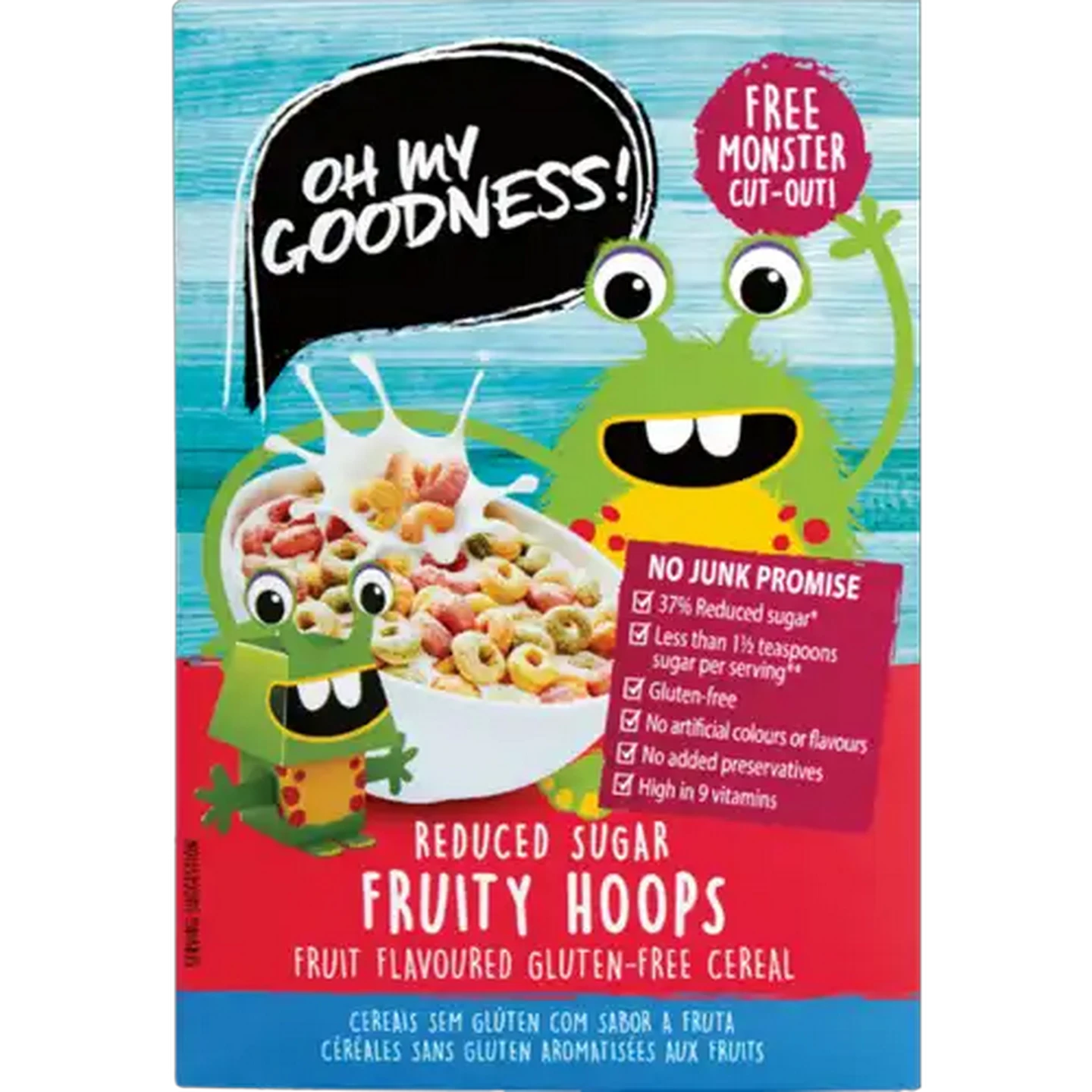 Image of Oh My Goodness! Fruity Hoops Cereal 350g