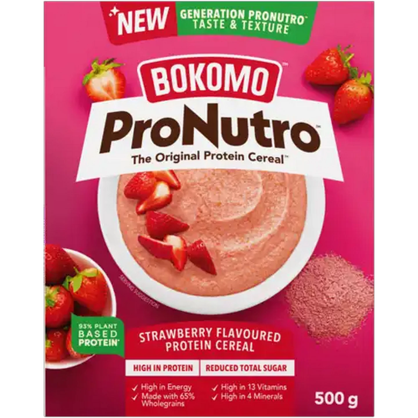 Image of Bokomo ProNutro Strawberry Flavoured Protein Cereal 500g