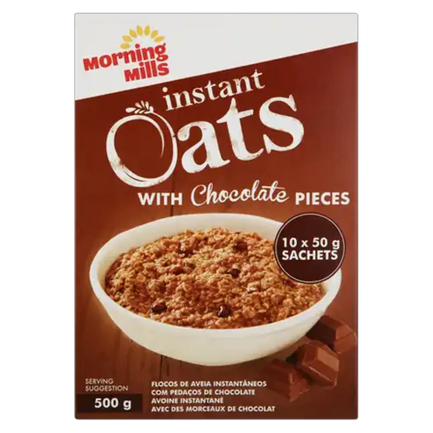 Image of Morning Mills Instant Oats With Chocolate Pieces 500g