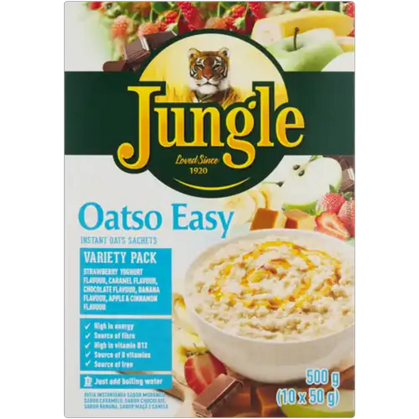 Image of Jungle Oatso Easy Variety Pack Instant Oats Sachets 500g