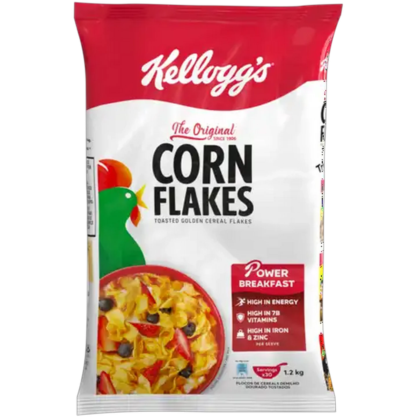 Image of Kellogg's Corn Flakes Toasted Golden Cereal Flakes 1.2kg