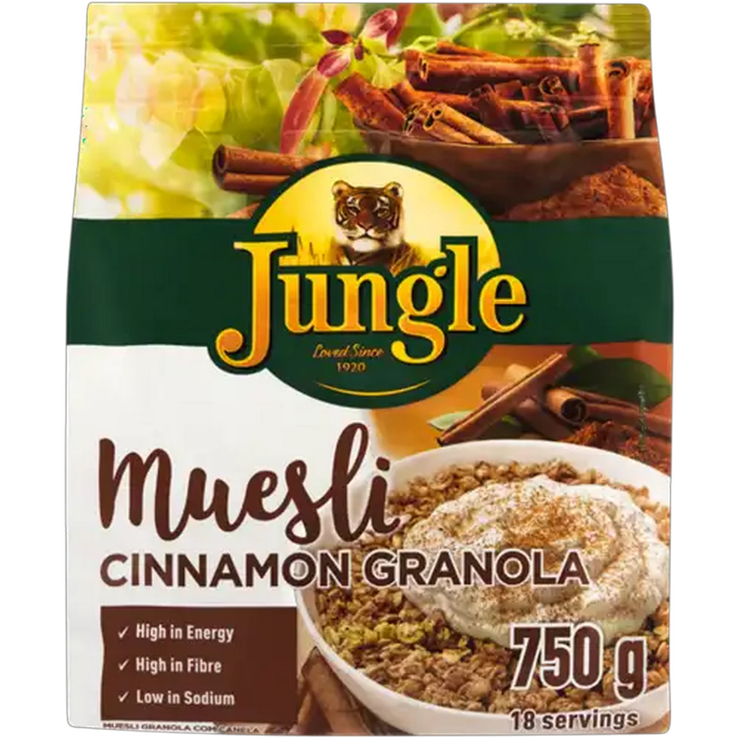 Image of Jungle Cinnamon Granola Muesli Cereal 750g