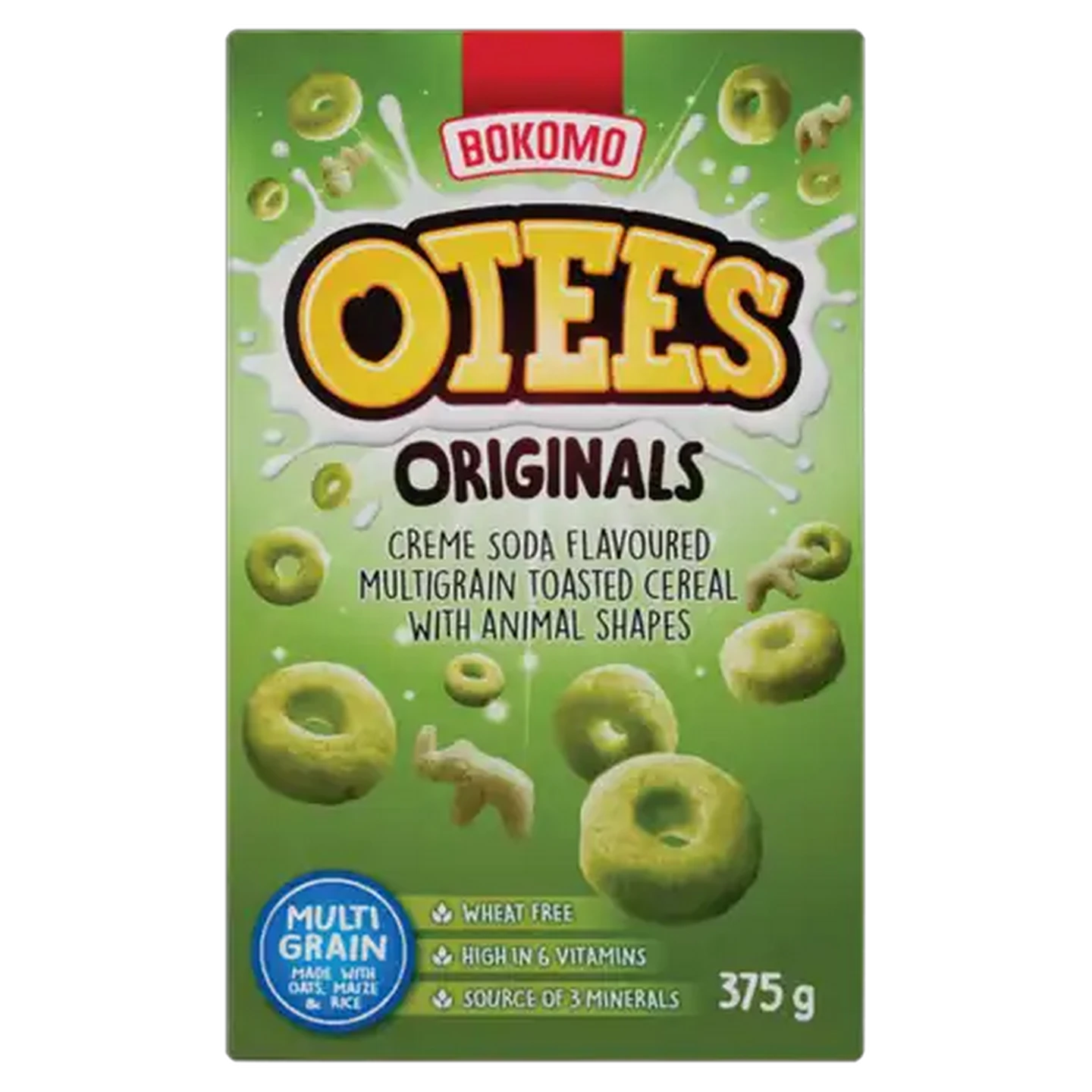 Image of OTEES Original Créme Soda Flavoured Cereal With Animal Shapes 375g