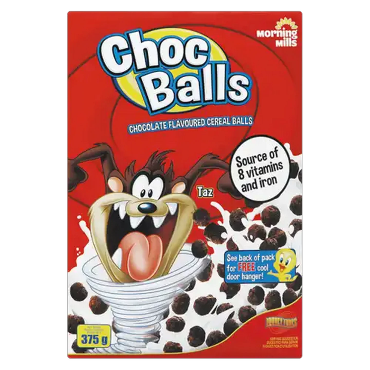 Image of Morning Mills Chocolate Flavoured Cereal Balls 375g