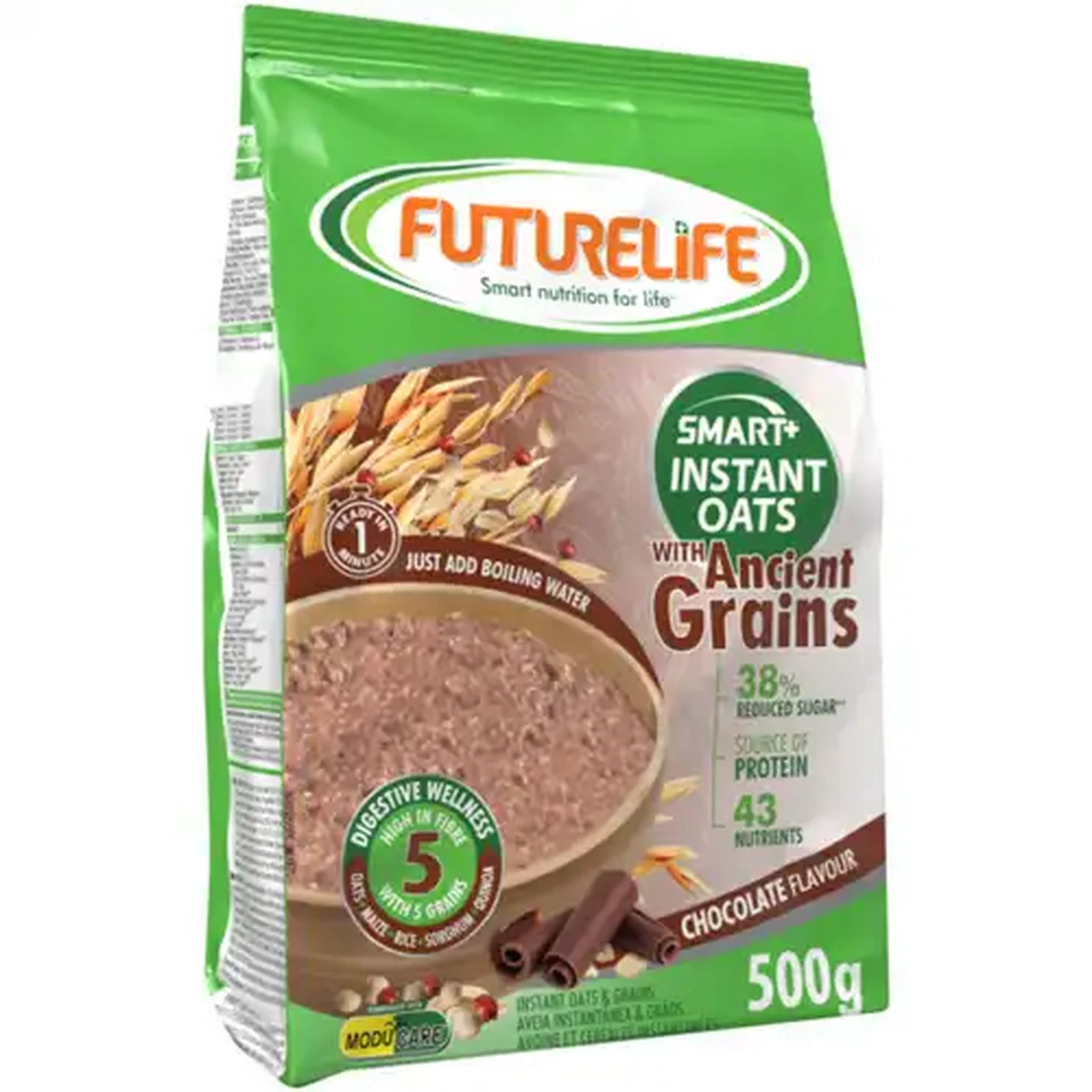 Image of FUTURELIFE Smart Chocolate Flavour Instant Oats with Ancient Grains 500g