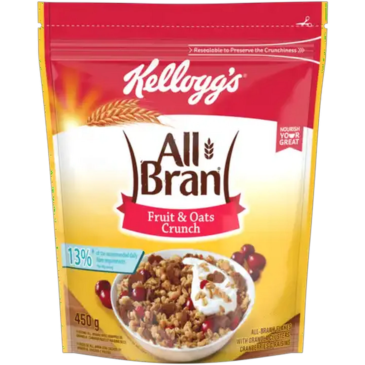 Image of Kellogg's Cranberry & Raisin All-Bran Granola 450g