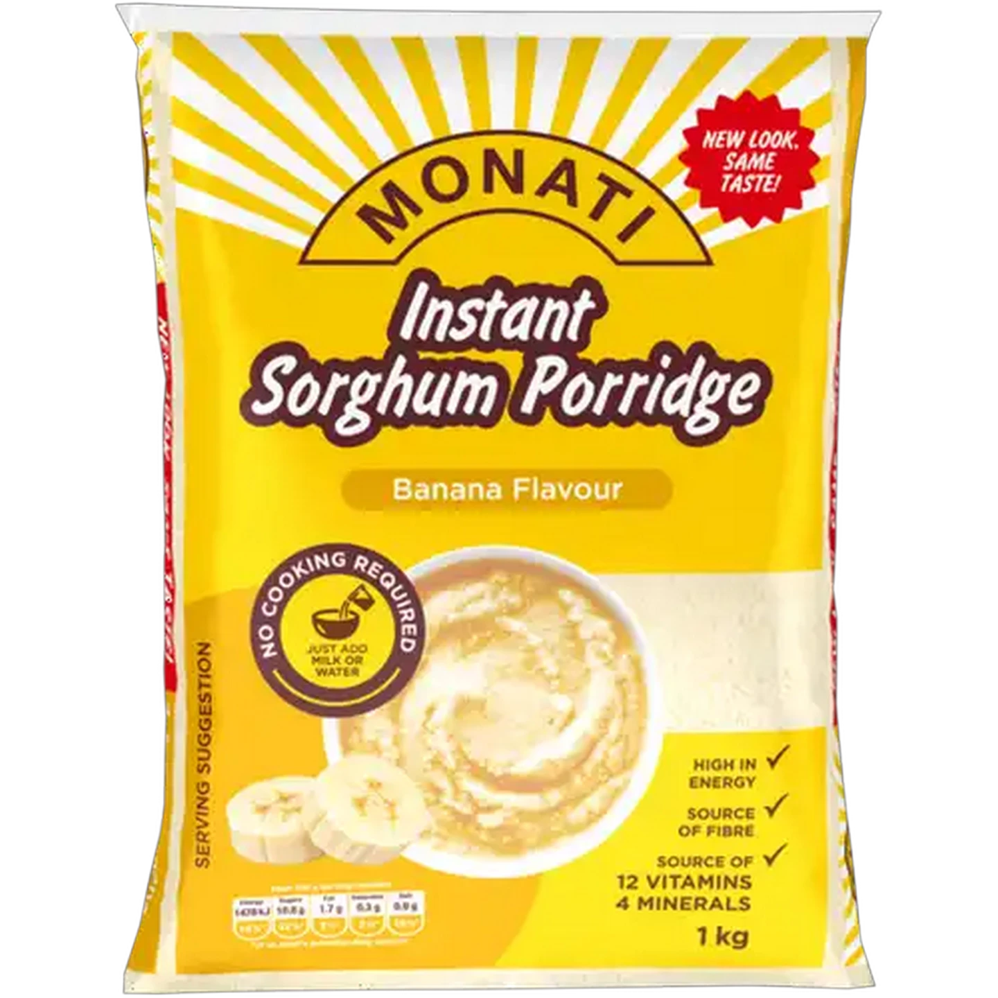 Image of Monati Mabela Banana Flavoured Instant Porridge 1kg