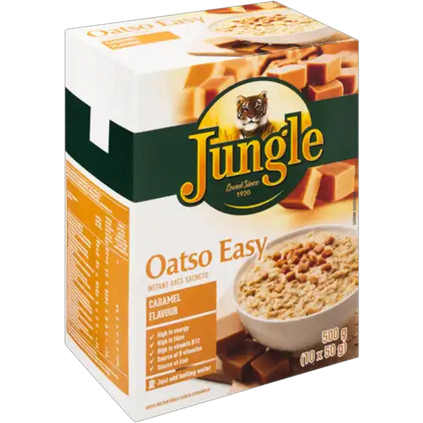 Image of Jungle Oatso Easy Caramel Flavoured Instant Oats Sachets 500g