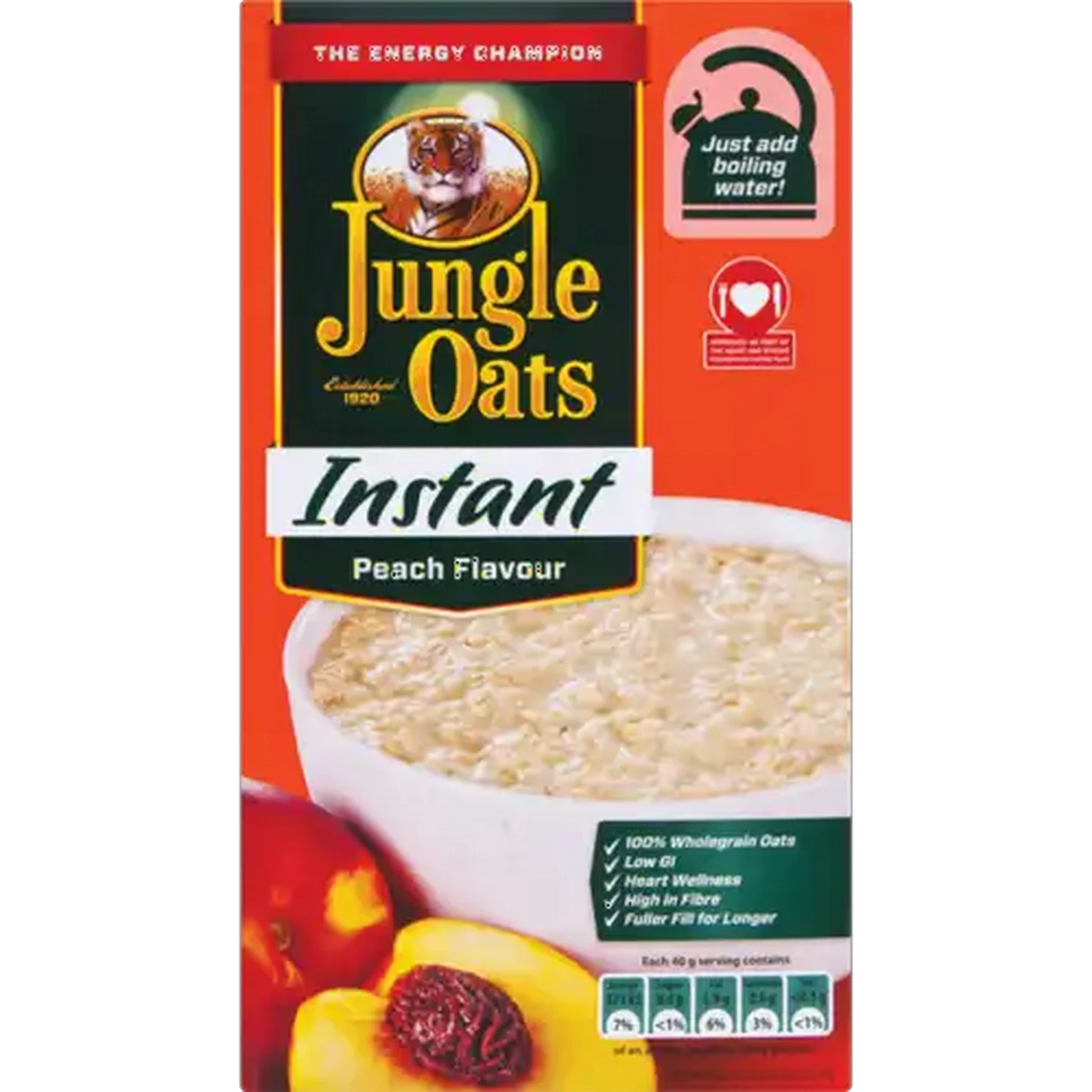 Image of Jungle Oats Peach Flavoured Instant Oats 750g