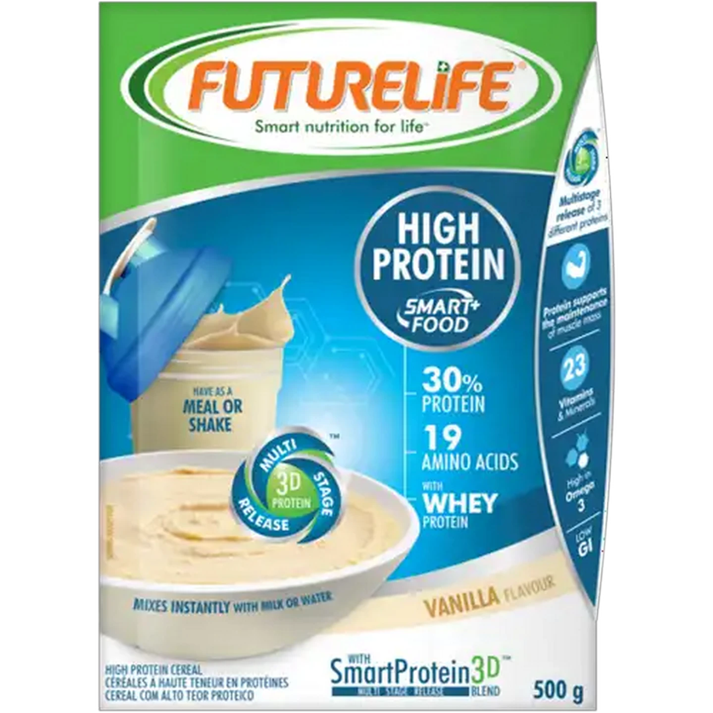 Image of FUTURELIFE Smart Food Vanilla Flavour High Protein Cereal 500g