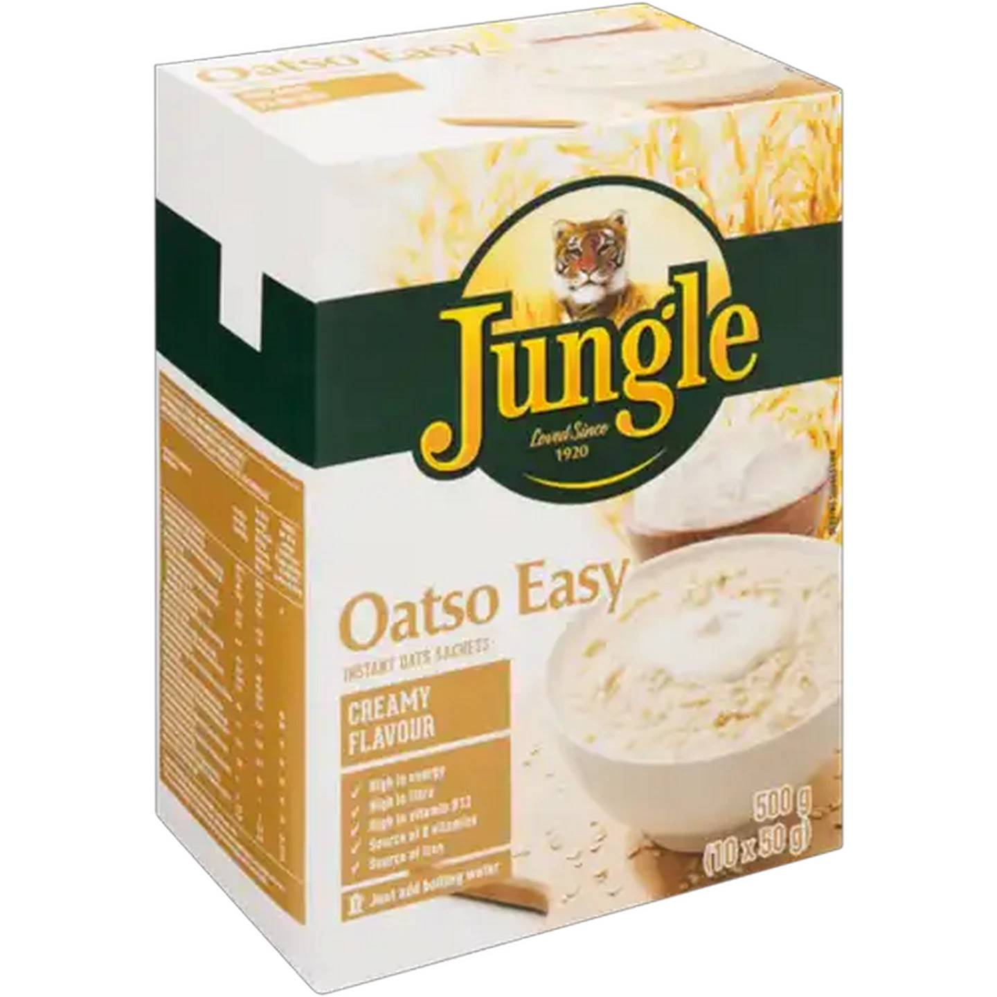 Image of Jungle Oatso Easy Creamy Flavoured Instant Oats Sachets 500g