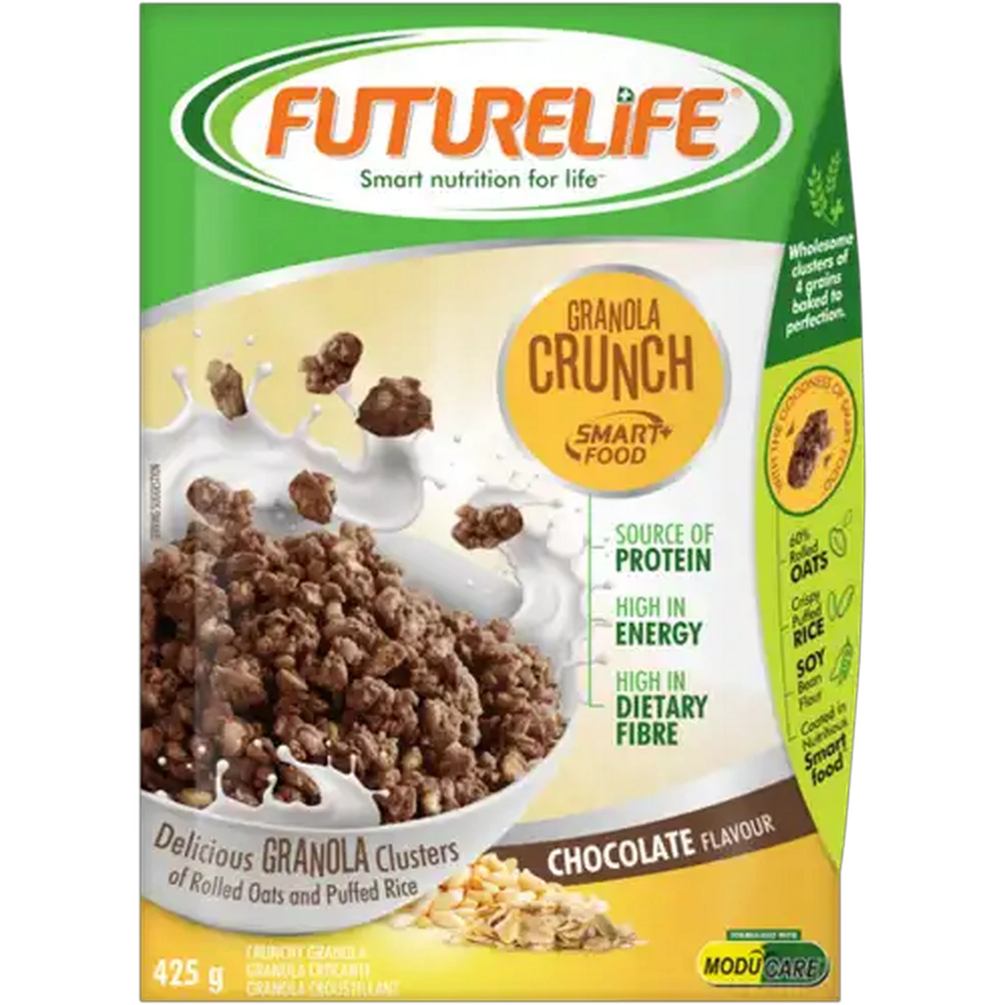 Image of FUTURELIFE Smart Food Granola Crunch Chocolate Flavoured Granola Cereal 425g
