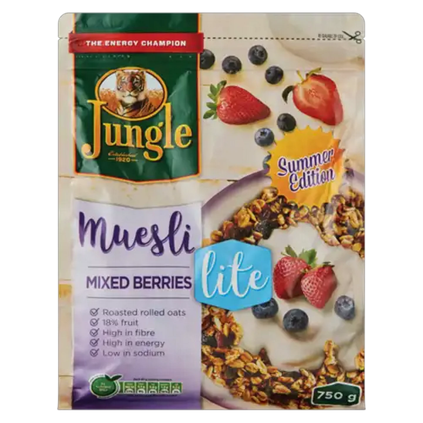 Image of Jungle Lite Mixed Berries Muesli 750g