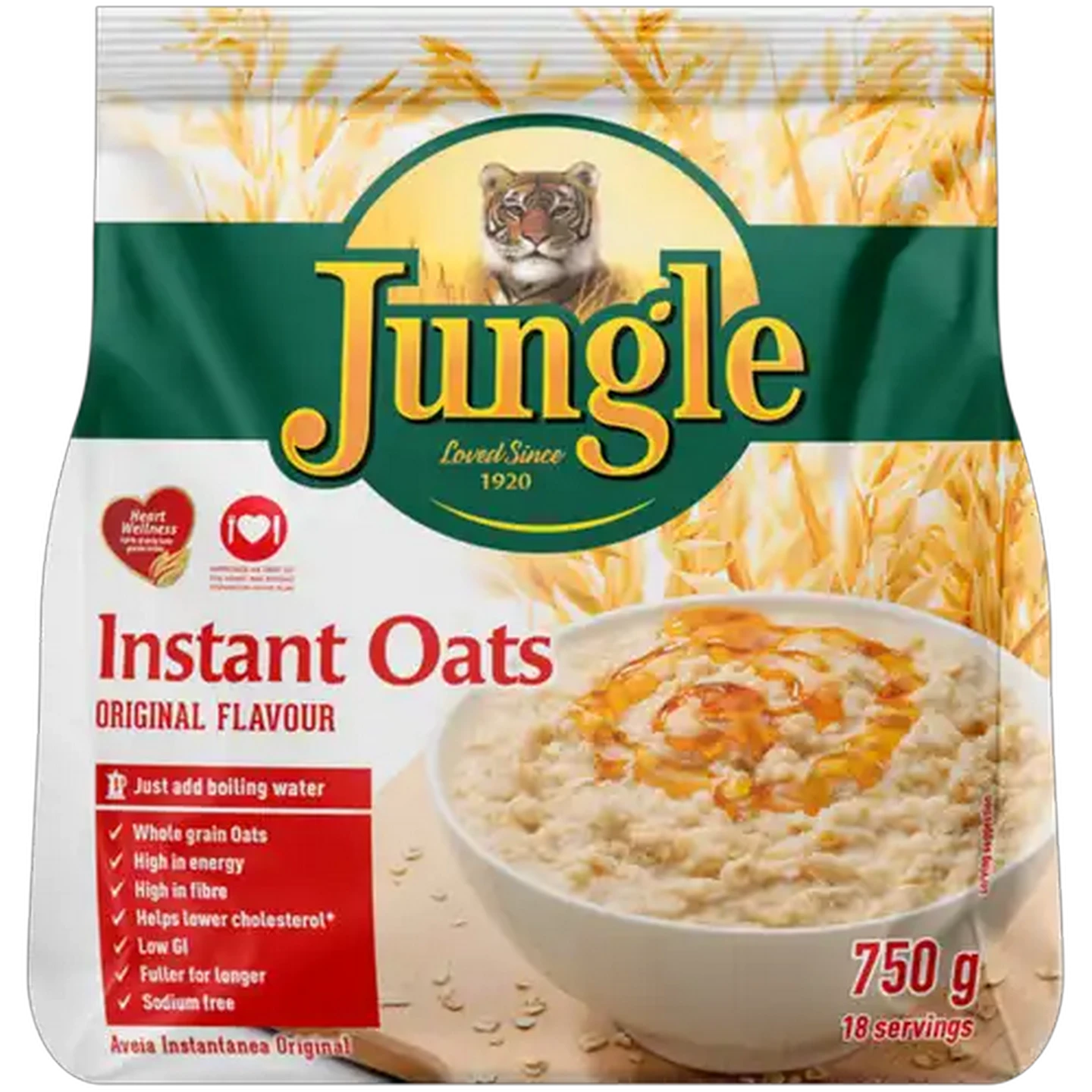 Image of Jungle Oats Original Instant Porridge 750g
